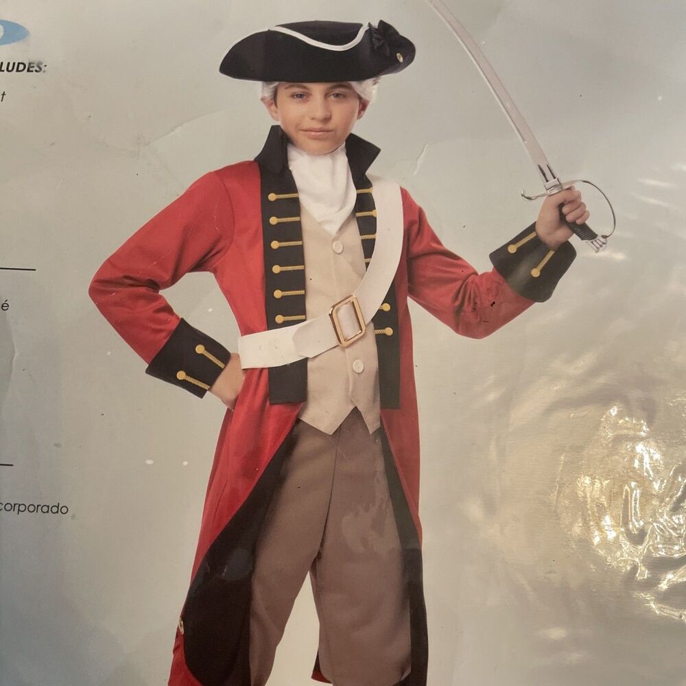 California Codtumes British Redcoat Child Sz M 8-10 New - Picture 2 of 6